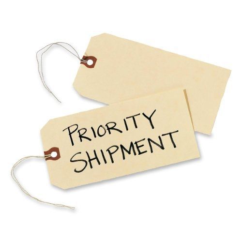 Avery manila &#034;g&#034; shipping tags, strung, 6.25 x 3.125 inches, pack of 1000 for sale
