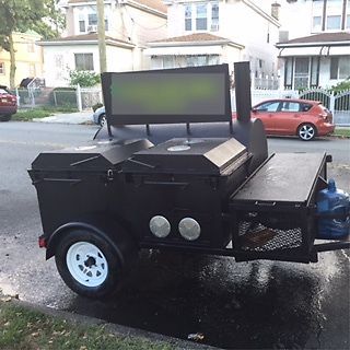 Smoker grill and barbecue grill with custom pit for sale