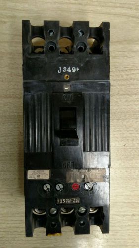 Ge 125 amp 3 pole 600 volt circuit breaker for sale
