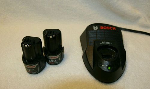 Bosch 12 volt Max batteries, charger, + L-Boxx