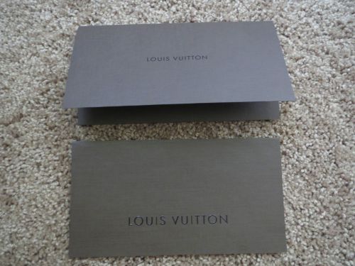 LOUIS VUITTON Lot of Two Different Empty Receipt Card Holders