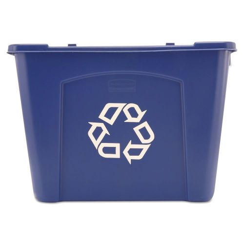 Rubbermaid Commercial Products FG571473BLUE Stackable Recycling Box 14 gal Blue
