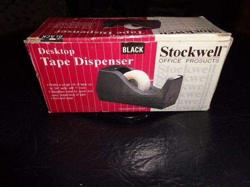 Stockwell Desktop Scotch Tape Dispenser, 1 Inch Core Desk - NEW Black
