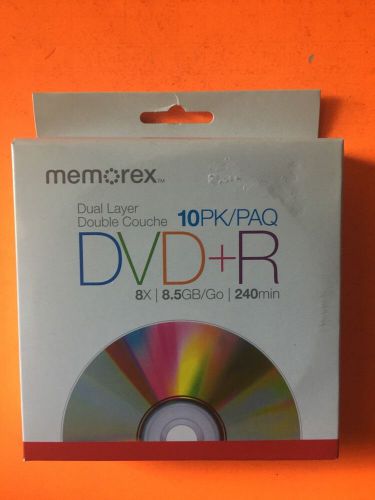 Memorex DVD+R Double-Layer Recordable Discs-DVDR , 8X, 8.5GB 10 in Pack FREESHIP