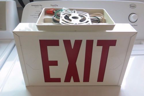 ceiling mount electric lighted EXIT emergency safety security safety sign