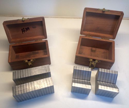 Micro Tools Magnetic Chuck &#034;V&#034; Blocks and Chuck Parallels In Wooden Boxes