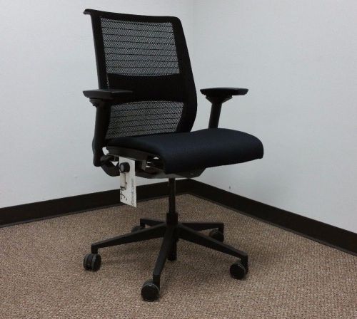 STEELCASE Think Chair - Ergonomic Office Chair w 3D Knit Back, Adjustable Arms