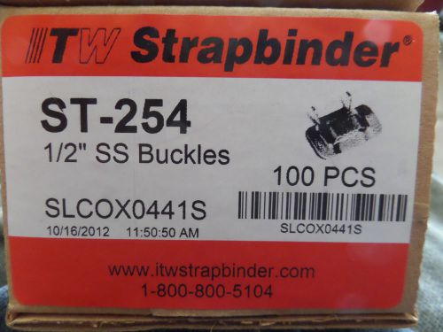 Itw strapbinder 1/2&#034; st 254 stainless steel buckles 100 count for sale