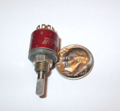 GRAYHILL MINIATURE MIL-SPEC ROTARY SWITCH  1 POLE - 10 POSITIONS 1/2&#034; OD NOS