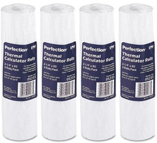 12 Rolls PM Company Perfection POS/Black Image Thermal Rolls 2.25&#034; x 85&#039; (05233)