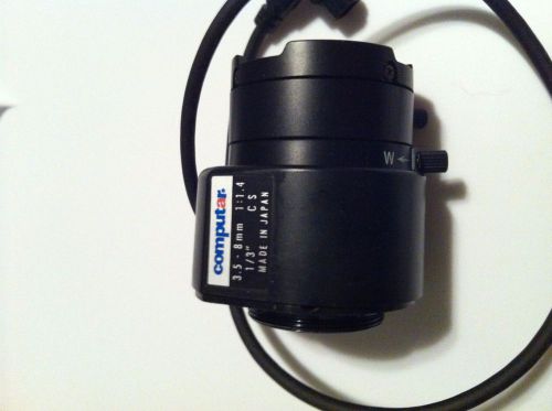 Computar 3.5-8mm 1:1.4 1/3&#034; cs  CCTV camera lens, security color