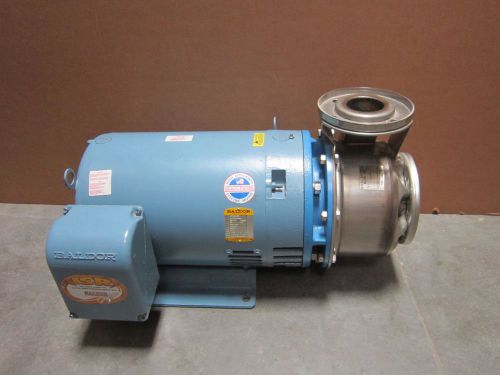 Baldor 50 hp motor with g&amp;l sst stainless steel centrifugal pump for sale