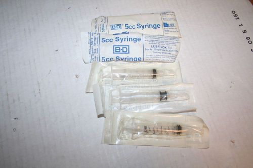 Lot of 20 - 5 ml (cc) bd sterile luer lock tip syringes - no needles ref 309603 for sale