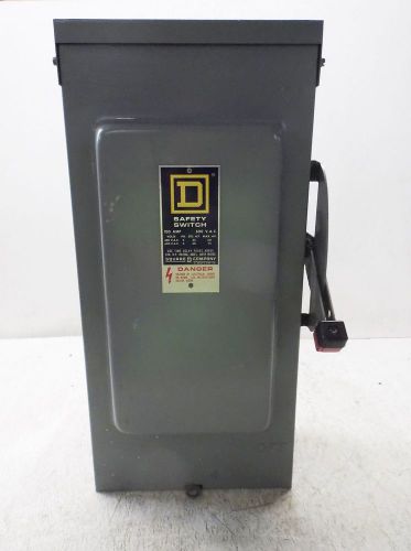SQUARE D 100 AMP SAFETY SWITCH H-363-RB, 600 VAC (USED)