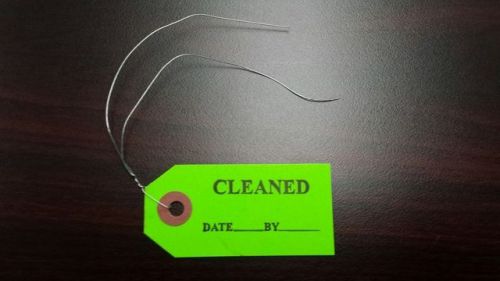 1000 EQUIPMENT CLEAN TAGS HOSPITAL EQUIPMENT TAG  PAPER  HANG TAG  WIRE