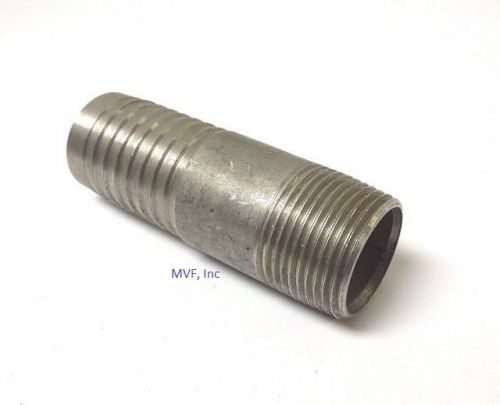 Hose barb reducing for 1-1/4&#034; id hose x 1&#034; male npt 304ss kc nipple  &lt;sf125100ss for sale