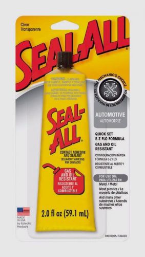 New SEAL-ALL Contact Automotive Adhesive Sealant 2 oz Clear High Strength 380112