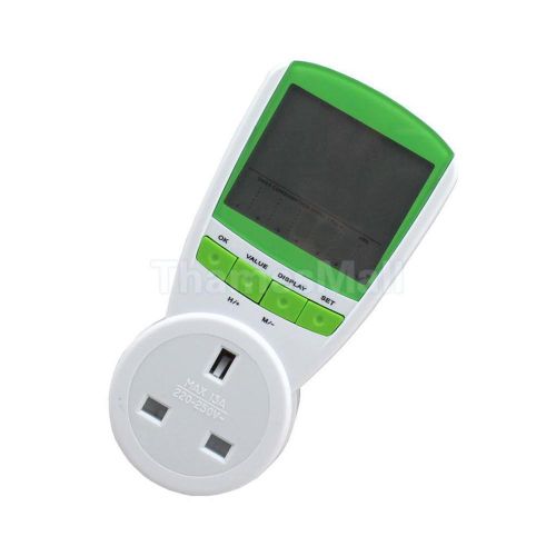 Uk plug energy meter power kwh consumption power monitor analyzer tester for sale