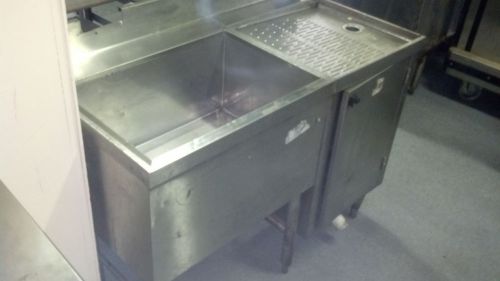 42&#034; Ice Well / Bin With Coldplate and Storage Cabinet