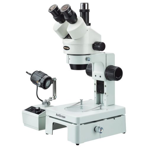 Amscope sm-2t-eb 7x-45x trinocular stereo zoom embryonic microscope for sale