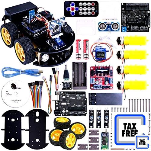 Elego UNO Project Smart Robot Car Kit with Four-wheel Drives, UNO R3, Link Track