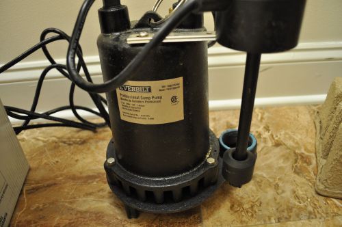 Everbilt 1 hp professional cast iron sump pump pssp10001vd used amp11 for sale