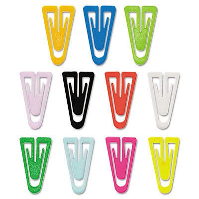 Paper clips, plastic, medium size, assorted colors, 500/box for sale