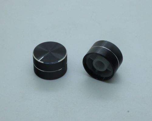 4 x Aluminum Hi-Fi Control Knob Insert Type 20mmDx13mmH Black 6mm Shaft