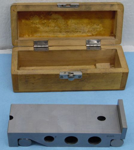 5&#034; Precision Hardened and ground Sine Bar in Wooden Case VERY NICE!!!! fowler?