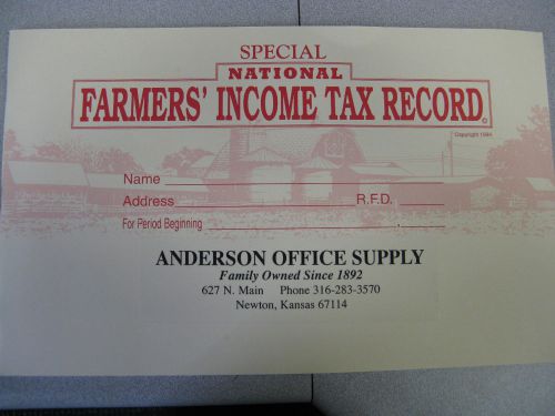 10 McLEOD&#039;S NATIONAL FARMERS INCOME TAX RECORD BOOK NEW