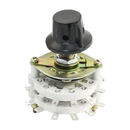 uxcell 2P7T 2 Pole 7 Throw Band Channel Rotary Switch Selector White