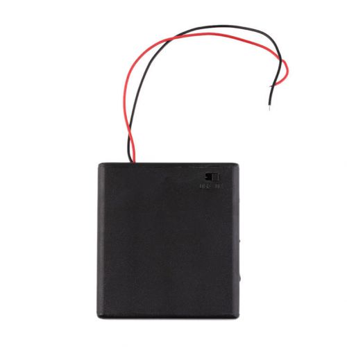 Battery Cover Box Plastic Holder with ON/OFF Switch for 4 x AA Batteries DG