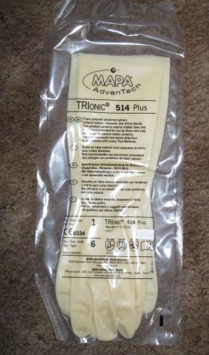 12 pairs mapa 514316 trionic 514 plus 15&#034; gloves size 6 latex/neoprene/nitrile for sale