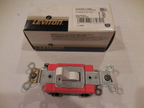 Leviton 1221-LHW Toggle Lighted Handle Single Pole 20A 120V White NEW IN BOX