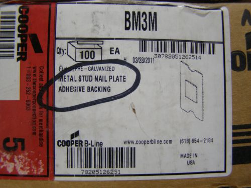 COOPER B-LINE BM3M Wire Protection Plate,Press On lot of 10