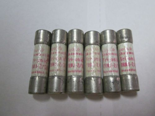 Lot of 6 gould shawmut tri-onic trm3-2/10 trm 3-2/10 fuse new no box for sale