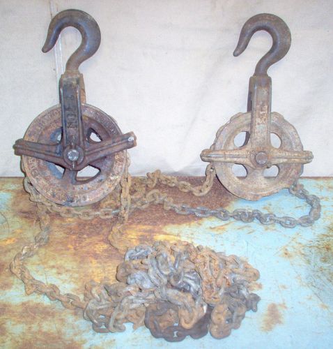 ~1Ton Blue Boy Differential Hoist~Chain Falls~Chisholm-Moore Corp.~Engine Lift