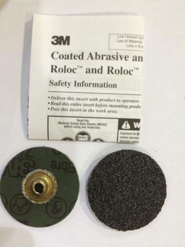 50-Pack 3M 501C TSM 2&#034; Roloc Fibre Discs, 50 Grit Premium Aluminum Zirconium-NEW