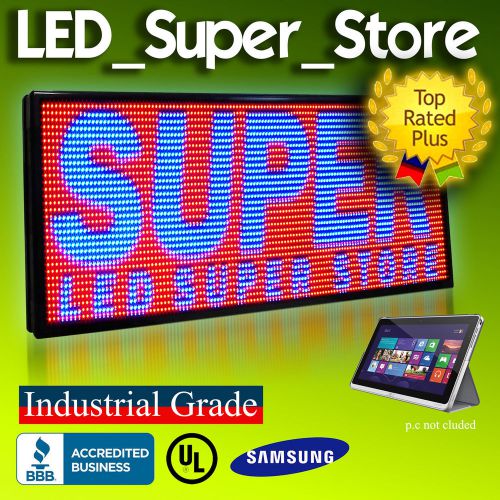 Led super store 3color rbp p30, 40&#034; x 155&#034; programmable scroll message board for sale