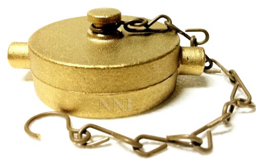 1-1/2&#034; nst brass fire hose valve/ hydrant cap with chain for sale