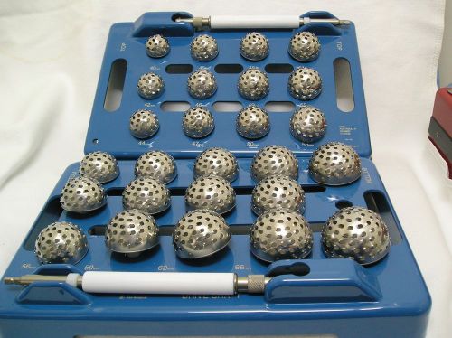 Zimmer acetabular reamer set 1207, two shafts and 26 reamers for sale