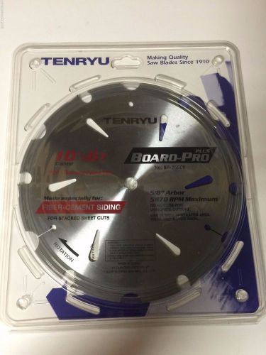 Tenryu 10&#034; x 6T Board Pro Plus Fiber Cement Siding Saw Blade 5/8&#034; Arbor BP-25506