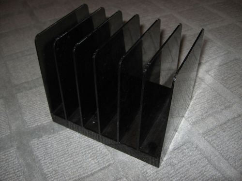 Black Plastic File Storage Holder Rack Organizer