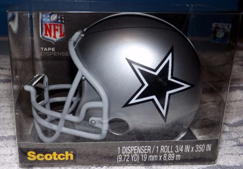 Scotch® Dallas Cowboys Helmet Tape Dispenser with Scotch®Magic New