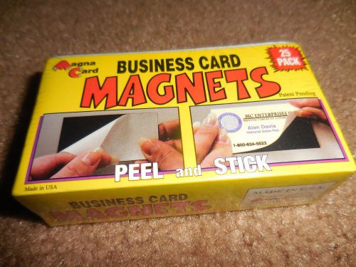 Magna Card Business Card Magnets Peel and Stick 25 Pack