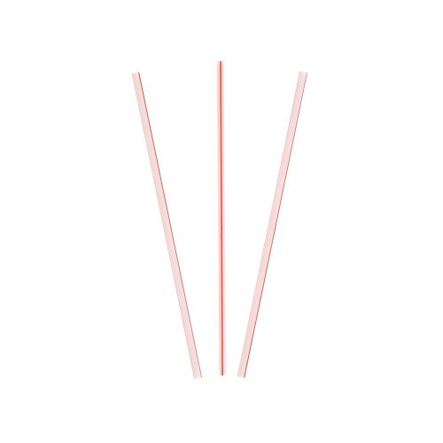 Royal 5&#034; White with Red Stripe Sip and Stir Swizzle Straws, Pack of 1,000, S1525