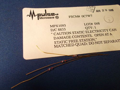 MPX1093 MPULSE MICROWAVE VINTAGE GOLD DIODE NEW COLLECTIBLE LAST ONES