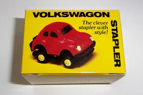 Unique Vintage Volkswagen Beelte Stapler - Wheels Roll and Uses Mini Staples