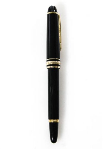 Mont blanc black 14kt yellow gold 4810 fountain pen in box fan3176 jhl for sale