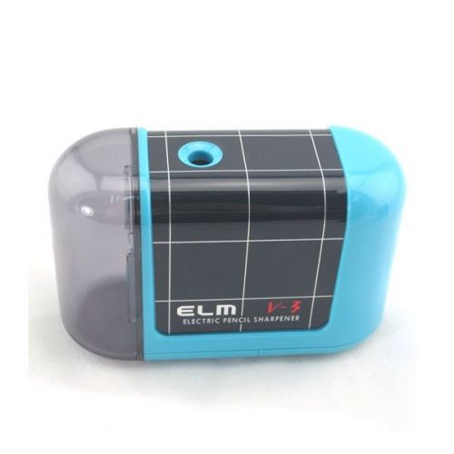 ELM V-3 Battery Operated Automatic Electric Pencil Sharpener, Blue